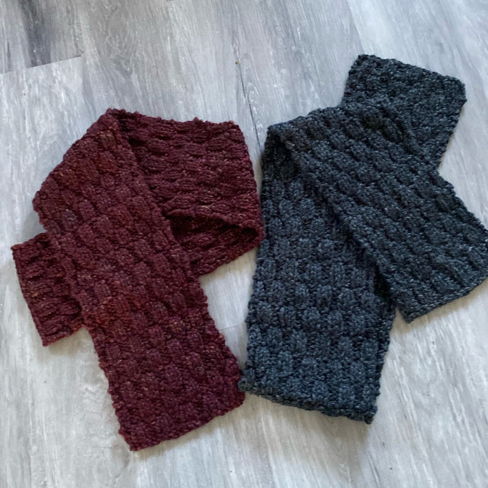 two large wollen scarves